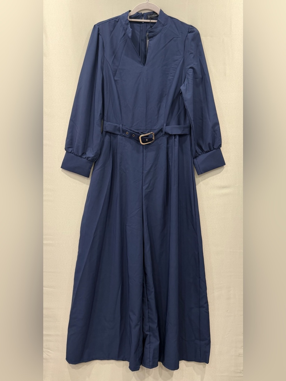 ZANZEA Navy Blue Long Sleeve Wide Leg Jumpsuit XL NWT